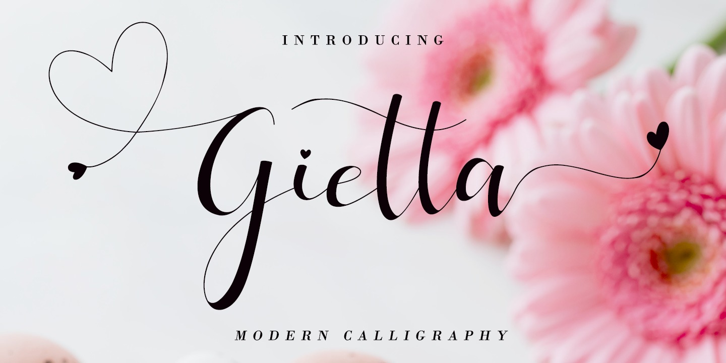 Пример шрифта Gietta